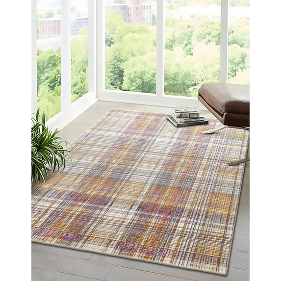 Rugs.com Deepa Collection Rug – 6' x 9' Multi Medium Rug Perfect For Bedrooms, Dining Rooms, Living Rooms