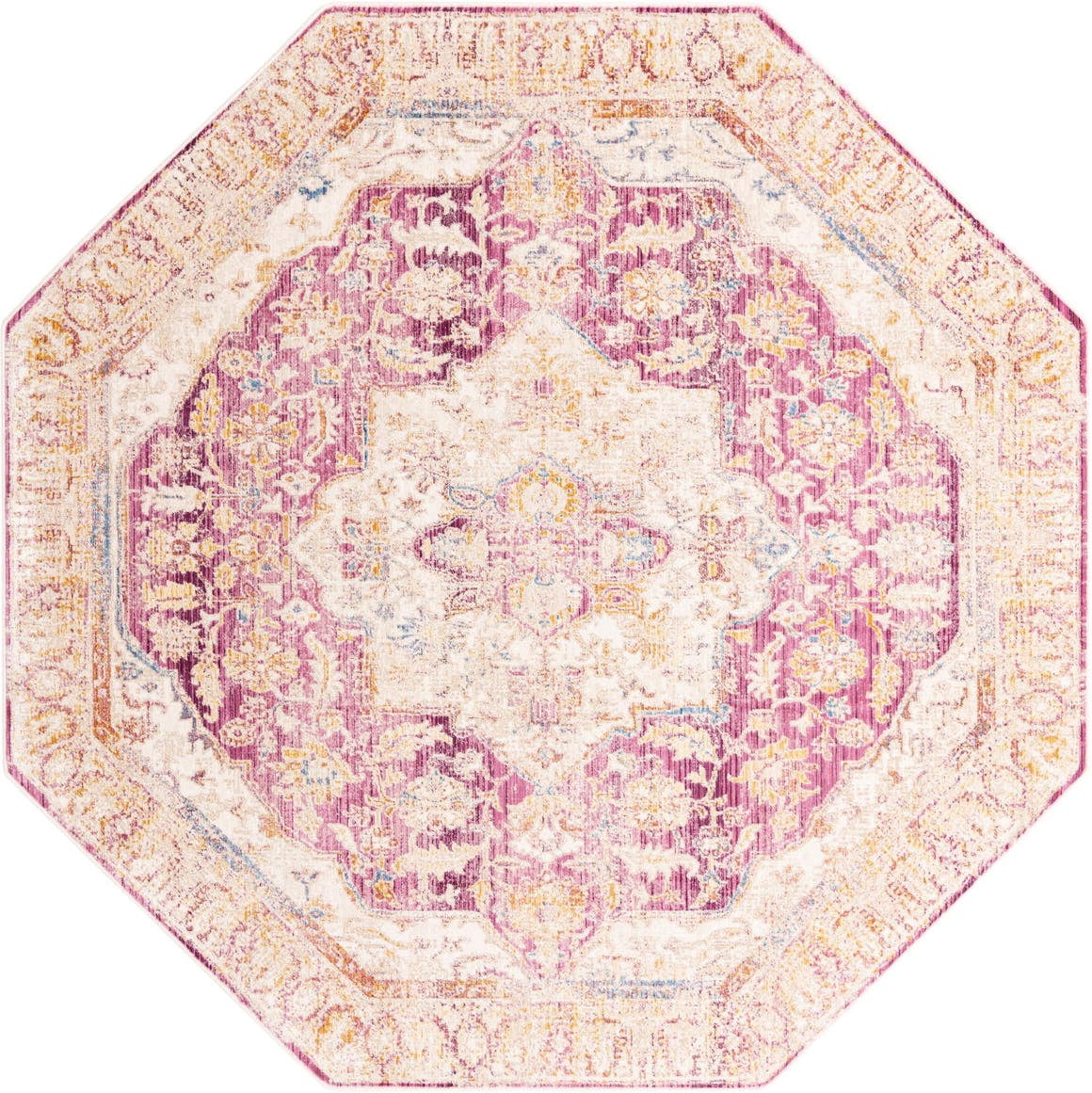 Rugs.com Deepa Collection Rug – 8 Ft Octagon Lavender Medium Rug ...