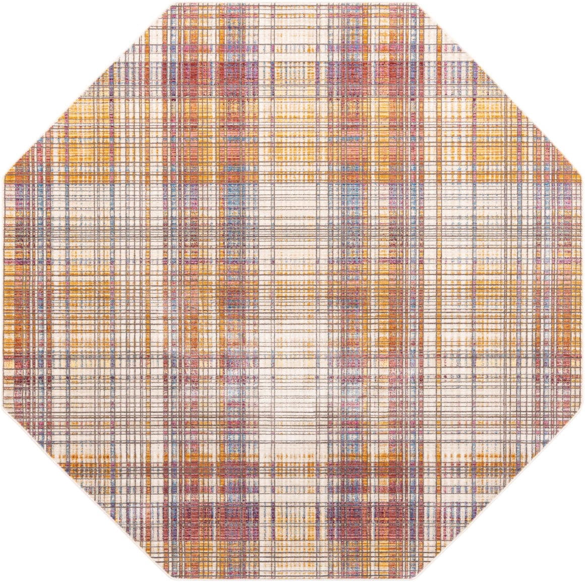 Rugs.com Deepa Collection Rug – 8 Ft Octagon Multi Medium Rug Perfect ...