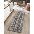 thumbnail image 1 of Rugs.com Eco Southwestern Collection Rug – 6 Ft Runner Charcoal Gray Medium Rug Perfect For Hallways, Entryways, 1 of 9