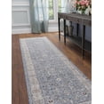 thumbnail image 1 of Rugs.com Eco Traditional Collection Rug – 12 Ft Runner Harbor Blue Medium Rug Perfect For Hallways, Entryways, 1 of 9