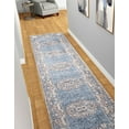 thumbnail image 1 of Rugs.com Eco Traditional Collection Rug – 12 Ft Runner Harbor Blue Medium Rug Perfect For Hallways, Entryways, 1 of 9