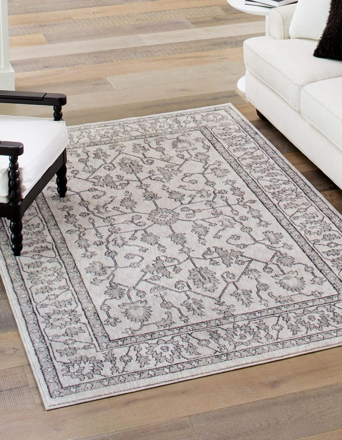 Rugs.com Eco Traditional Collection Rug – 5' x 8' Ivory Medium Rug ...