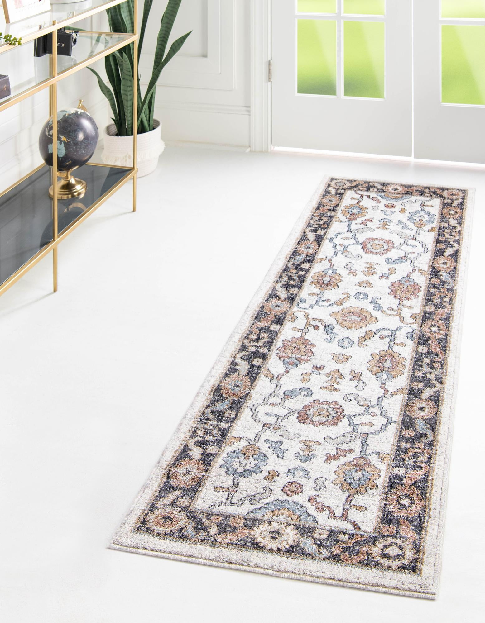 Rugs.com Eco Traditional Collection Rug – 6 Ft Runner Ivory Medium Rug ...