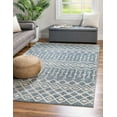 thumbnail image 1 of Rugs.com Eco Trellis Collection Rug – 5' x 8' Harbor Blue Medium Rug Perfect For Bedrooms, Dining Rooms, Living Rooms, 1 of 9