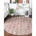thumbnail image 1 of Rugs.com Eco Trellis Collection Rug – 7 Ft Round Dusty Rose Medium Rug Perfect For Kitchens, Dining Rooms, 1 of 9