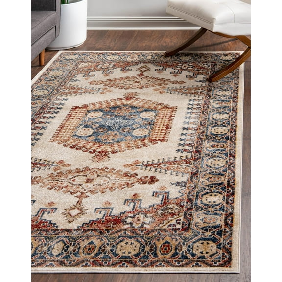 Rugs.com Eden Collection Rug – 2' x 3' Cream Medium Rug Perfect For Entryways, Kitchens, Breakfast Nooks, Accent Pieces