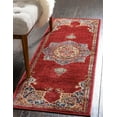 thumbnail image 1 of Rugs.com Eden Collection Rug – 6 Ft Runner Burgundy Medium Rug Perfect For Hallways, Entryways, 1 of 9