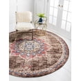 thumbnail image 1 of Rugs.com Eden Collection Rug – 8 Ft Round Chocolate Brown Medium Rug Perfect For Kitchens, Dining Rooms, 1 of 9