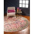 thumbnail image 1 of Rugs.com El Paso Collection Rug – 8 Ft Round Pink Medium Rug Perfect For Kitchens, Dining Rooms, 1 of 9