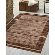 Rugs.com Equinox Collection Rug – 2' x 3' Brown Low Rug Perfect For Entryways, Kitchens, Breakfast Nooks, Accent Pieces