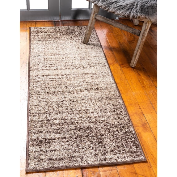 Rugs.com Equinox Collection Rug – 2' x 6' Runner Beige Low Rug Perfect For Hallways, Entryways