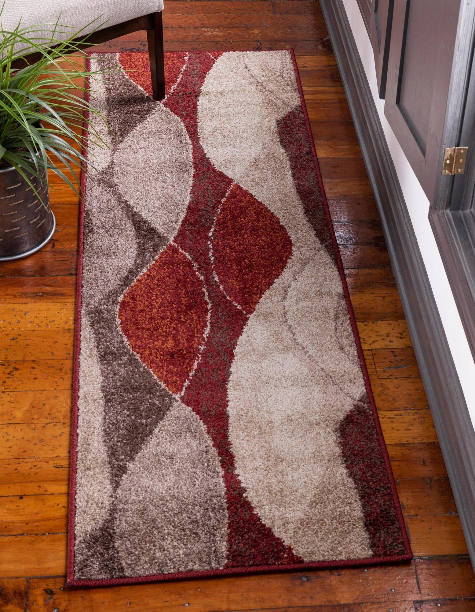 Multicolor Abstract Geometric Runner Rug 2' x 6'