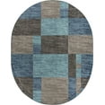 thumbnail image 1 of Rugs.com Equinox Collection Rug – 7' 10 x 10' Oval Blue Gray Low Rug Perfect For Living Rooms, Large Dining Rooms, Open Floorplans, 1 of 3