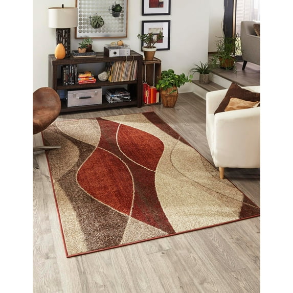 Rugs.com Equinox Collection Rug – 7' x 10' Multi Low Rug Perfect For Bedrooms, Dining Rooms, Living Rooms