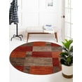 thumbnail image 1 of Rugs.com Equinox Collection Rug – 8' Round Multi Low Rug Perfect For Kitchens, Dining Rooms, 1 of 9