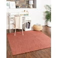 thumbnail image 1 of Rugs.com Everyday Solid Collection Rug – 10 Ft Square Rust Red Medium Rug Perfect For Living Rooms, Kitchens, Entryways, 1 of 8
