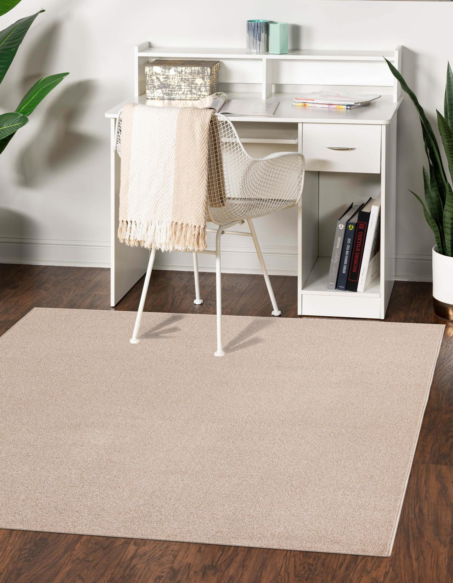 Sandy Texture Rug Rugs.com Everyday Solid Collection Rug – 3 Ft Square Sandy Beige Medium ...
