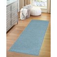 thumbnail image 1 of Rugs.com Everyday Solid Collection Rug – 8 Ft Runner Santorini Blue Medium Rug Perfect For Hallways, Entryways, 1 of 9