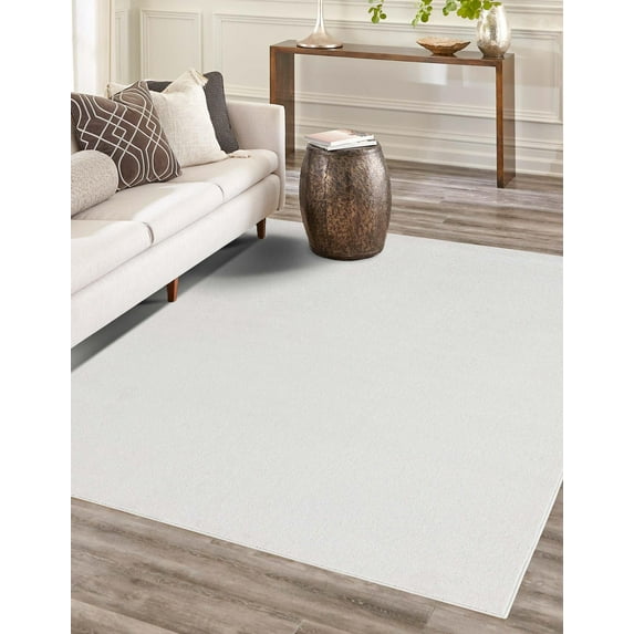 Rugs.com Everyday Solid Collection Rug – 9' x 12' Cloud Gray Medium Rug Perfect For Living Rooms, Large Dining Rooms, Open Floorplans