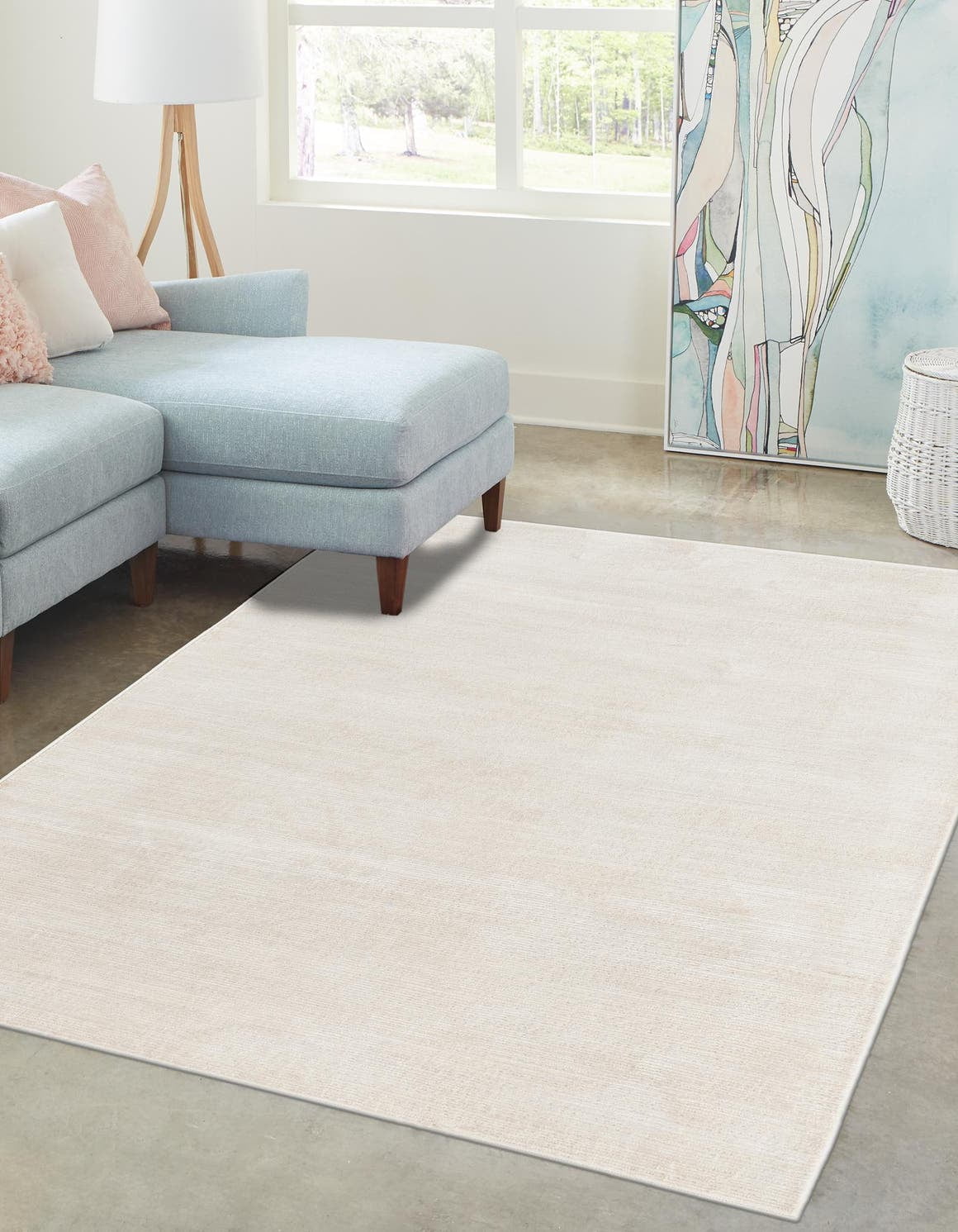 Rugs.com Finsbury Collection Rug – 4' x 6' Ivory Medium Rug Perfect For ...