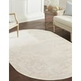 thumbnail image 1 of Rugs.com Finsbury Collection Rug – 5' 3 x 8' Oval Ivory Medium Rug Perfect For Living Rooms, Large Dining Rooms, Open Floorplans, 1 of 9