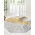 thumbnail image 1 of Rugs.com Finsbury Collection Rug – 7' 10 Octagon Yellow Gray Medium Rug Perfect For Living Rooms, Kitchens, Entryways, 1 of 9