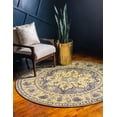 thumbnail image 1 of Rugs.com Fleur Collection Rug – 8' Round Gray Medium-Pile Rug Perfect For Kitchens, Dining Rooms, 1 of 9