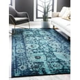 thumbnail image 1 of Rugs.com Fleur Collection Rug – 8' x 10' Blue Medium-Pile Rug Perfect For Living Rooms, Large Dining Rooms, Open Floorplans, 1 of 9