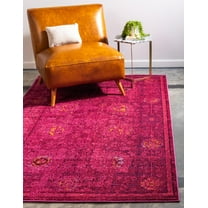 Rugs.com Fleur Collection Rug – 9' x 12' Red Medium-Pile Rug Perfect For Living Rooms, Large Dining Rooms, Open Floorplans