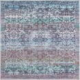 thumbnail image 1 of Rugs.com Francesca Collection Washable Rug – 5 Ft Square Blue Green Flatweave Rug Perfect For Living Rooms, Kitchens, Entryways, 1 of 8