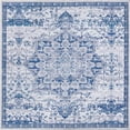 thumbnail image 1 of Rugs.com Francesca Collection Washable Rug – 5 Ft Square Gray Blue Flatweave Rug Perfect For Living Rooms, Kitchens, Entryways, 1 of 8