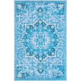 thumbnail image 1 of Rugs.com Francesca Collection Washable Rug – 6' x 9' Aqua Blue Flatweave Rug Perfect For Bedrooms, Dining Rooms, Living Rooms, 1 of 6