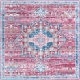 thumbnail image 1 of Rugs.com Francesca Collection Washable Rug – 8 Ft Square Antique Pink Flatweave Rug Perfect For Living Rooms, Kitchens, Entryways, 1 of 8