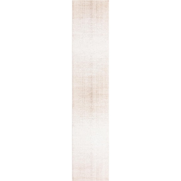 Rugs.com Gemstone Collection Rug – 2' 6 x 12' Runner Ivory Medium Rug Perfect For Living Rooms, Large Dining Rooms, Open Floorplans