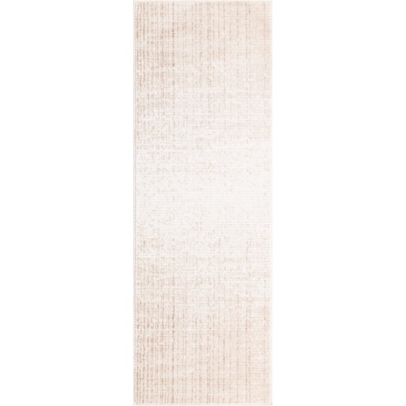 Rugs.com Gemstone Collection Rug – 2' x 6' Runner Ivory Medium Rug Perfect For Living Rooms, Large Dining Rooms, Open Floorplans