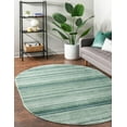 thumbnail image 1 of Rugs.com Gemstone Collection Rug – 5' 2 x 7' 8 Oval Green Medium Rug Perfect For Living Rooms, Large Dining Rooms, Open Floorplans, 1 of 9