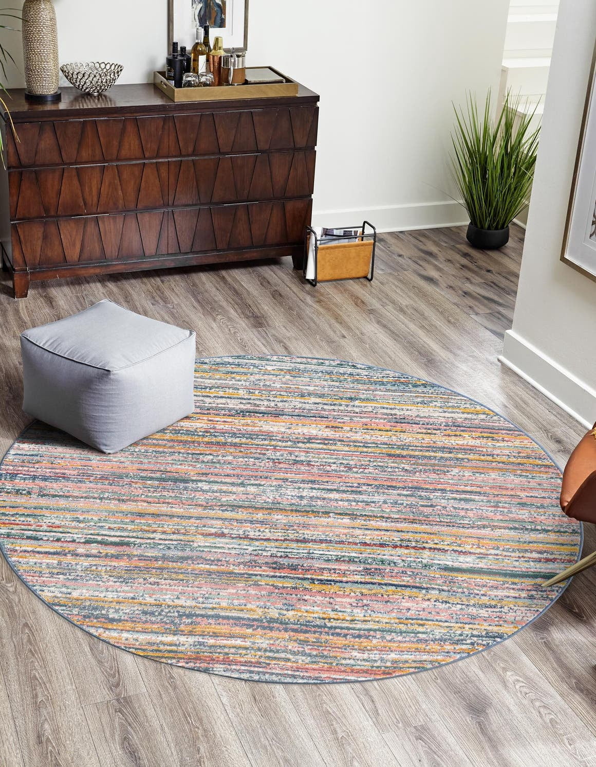 Gemstone Rug Rugs.com Gemstone Collection Rug – 5' Round Multi Medium Rug Perfect ...