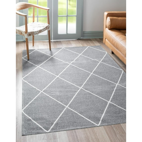 Rugs.com Georgia Collection Rug – 2' x 3' Dark Gray Flatweave Rug Perfect For Living Rooms, Large Dining Rooms, Open Floorplans