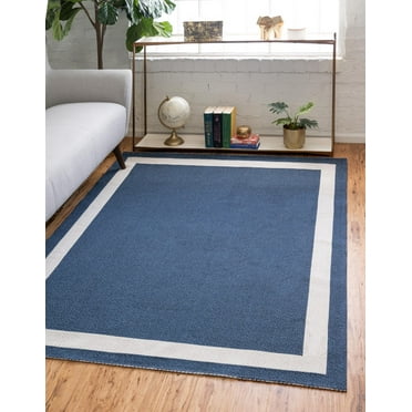Rugs.com Georgia Collection Rug – 2' x 3' Navy Blue Flatweave Rug Perfect For Living Rooms, Large Dining Rooms, Open Floorplans