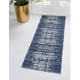 thumbnail image 1 of Rugs.com Georgia Collection Rug – 6 Ft Runner Navy Blue Flatweave Rug Perfect For Hallways, Entryways, 1 of 9