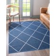 thumbnail image 1 of Rugs.com Georgia Collection Rug – 6' x 9' Navy Blue Flatweave Rug Perfect For Living Rooms, Large Dining Rooms, Open Floorplans, 1 of 9