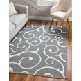 thumbnail image 1 of Rugs Georgia Collection Flatweave Dark Gray Area Rug, 7' x 10', Easy Clean, 1 of 9