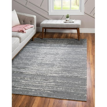 Rugs.com Georgia Collection Rug – 7' x 10' Dark Gray Flatweave Rug Perfect For Living Rooms, Large Dining Rooms, Open Floorplans