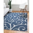 thumbnail image 1 of Rugs.com Georgia Collection Rug – 7' x 10' Navy Blue Flatweave Rug Perfect For Living Rooms, Large Dining Rooms, Open Floorplans, 1 of 9