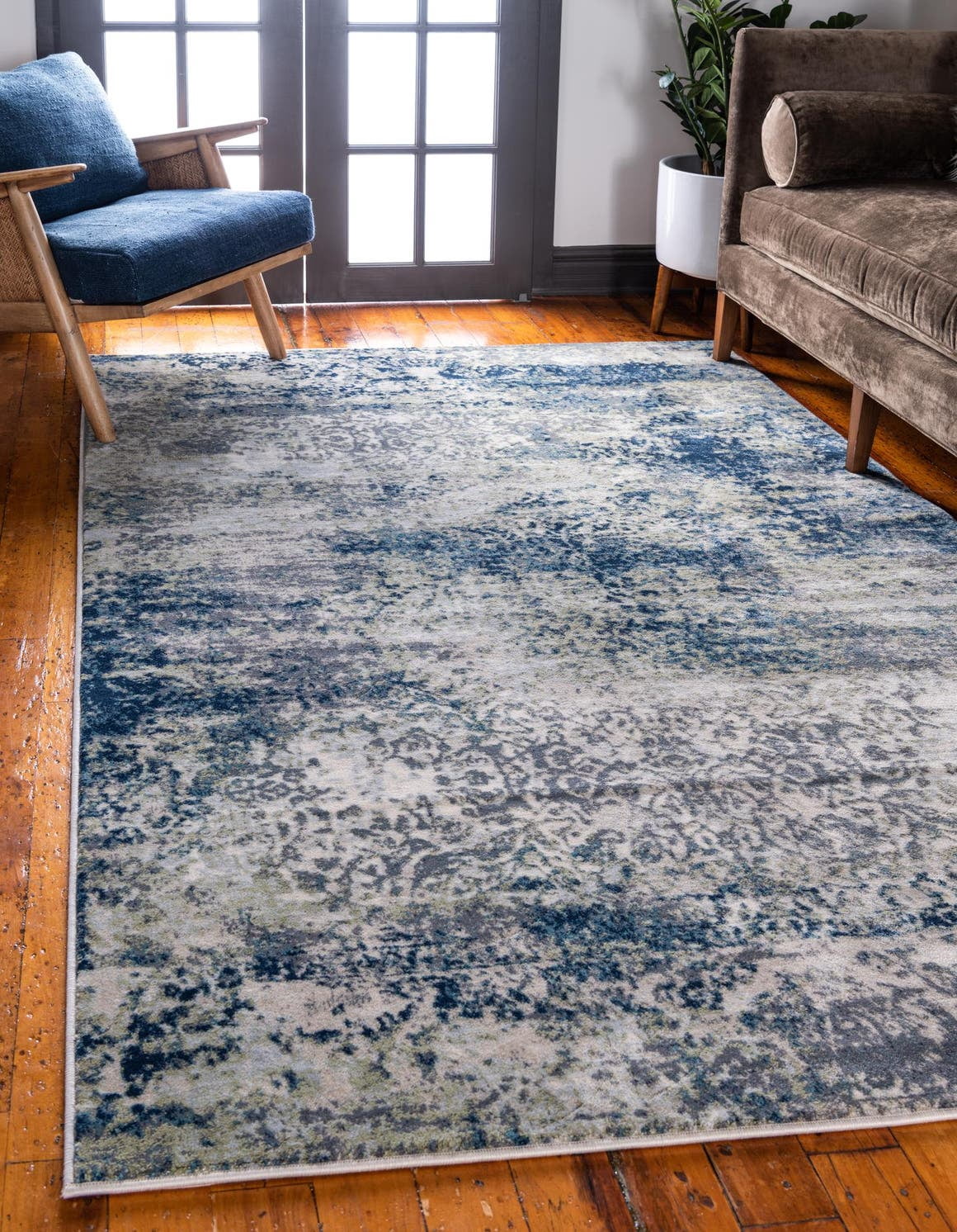 Blue Rug Plan Rugs.com Gossamer Collection Rug – 10' x 14' Navy Blue Medium Rug ...