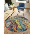 thumbnail image 1 of Rugs.com Haerfest Collection Rug – 5 Ft Round Multi Low Rug Perfect For Kitchens, Dining Rooms, 1 of 9