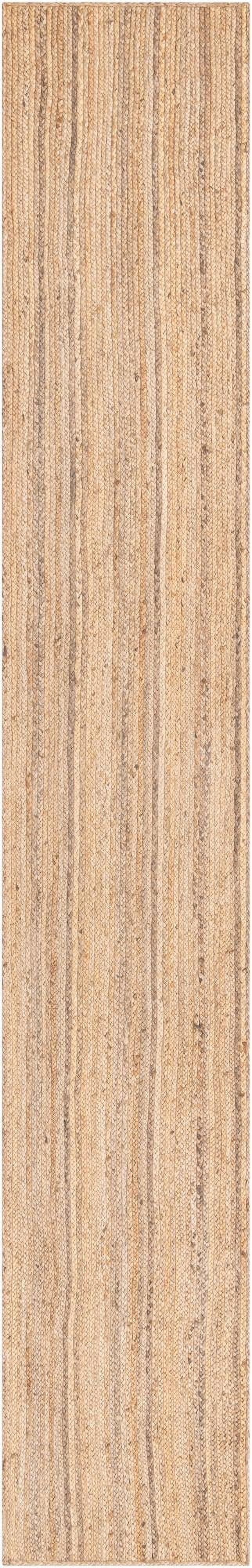 Rugs.com Hand Braided Jute Rug – 16 Ft Runner Natural Flatweave Rug ...