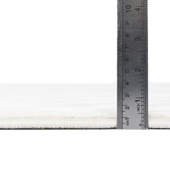 Rugs.com Hermitage Collection Rug – 9' x 12' Snow White Medium Rug Perfect For Living Rooms, Large Dining Rooms, Open Floorplans