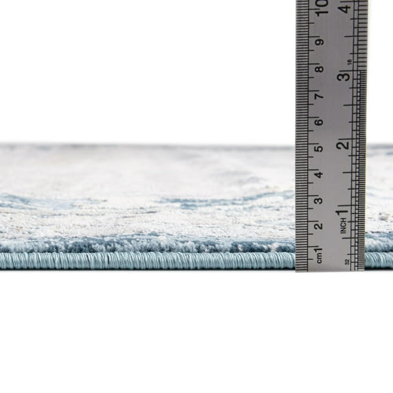 Rugs.com Highbury Collection Rug – 3' x 5' Teal Medium-Pile Rug Perfect For Entryways, Kitchens, Breakfast Nooks, Accent Pieces